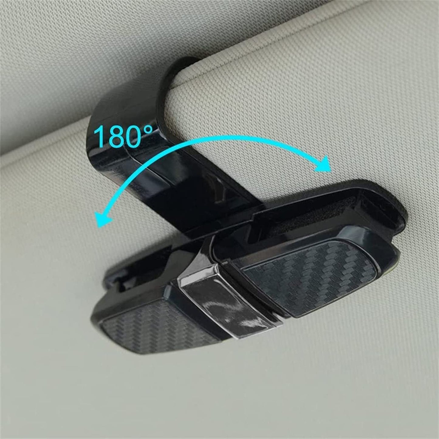 500pcs Sun Glasses Holder Clip Hanger for Car Sun Visor, Mount Ticket Card Clip Sun Glasses and Eye Glasses, Double-End Clip Holder for your Car, 180° Rotational Glasses Holder