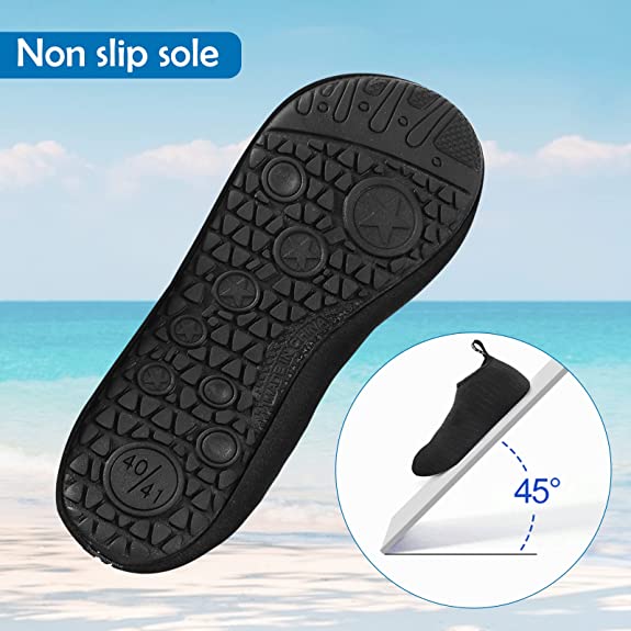 SKY-TOUCH Water Shoes for Women Men, Outdoor Beach Shoes Swimming Aqua Socks Quick-Dry Snorkeling Shoes Surfing Yoga Pool Exercise Water Shoes Size 34-45