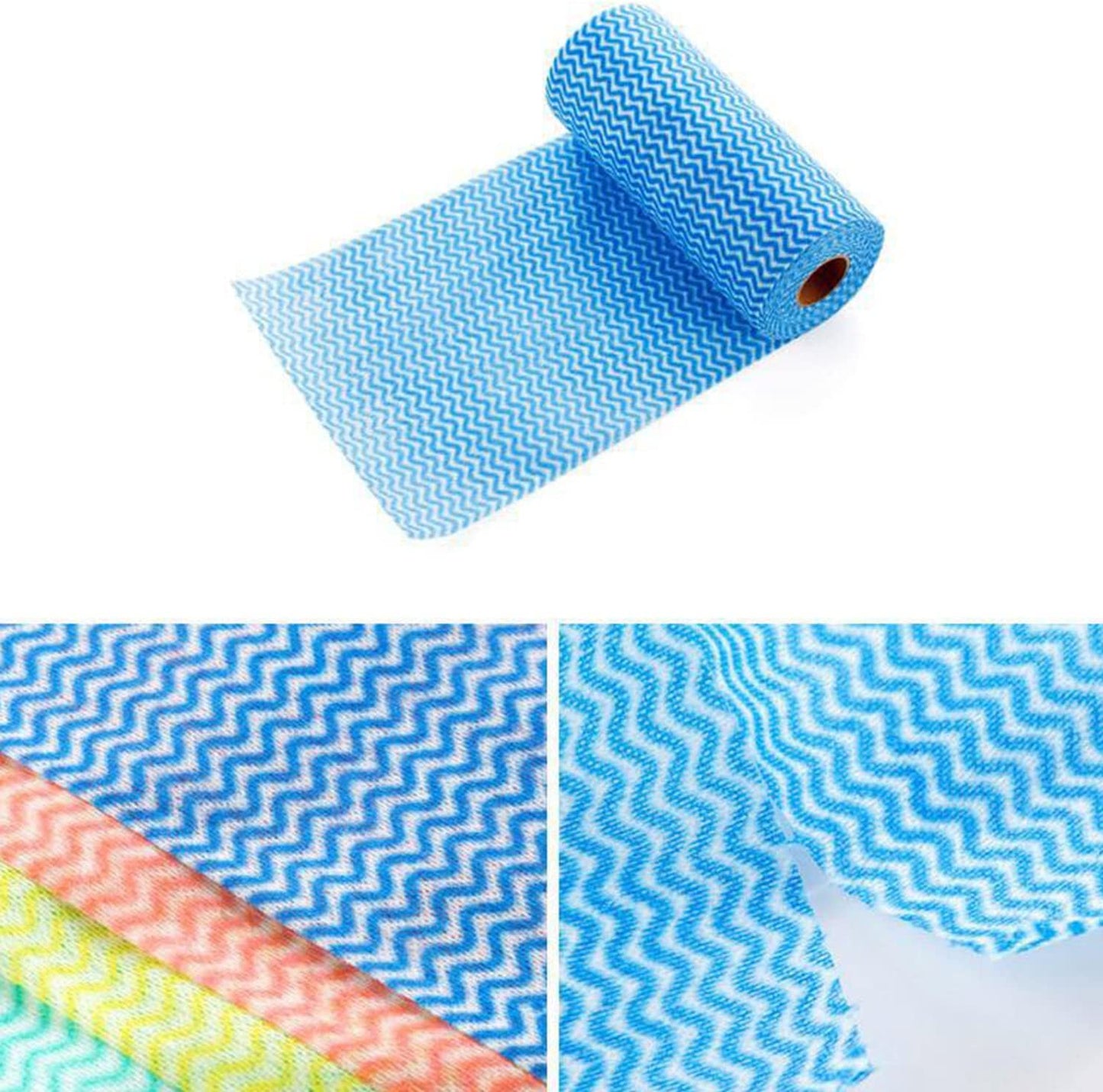 SKY-TOUCH 3 Rolls Reusable Cleaning Wipe Sheet, Multipurpose Towel Cleaning Cloth, Disposable, Non-Stick Wiping Rags, Household Paper Towels for Kitchen, House Cleaning Cloth Towel