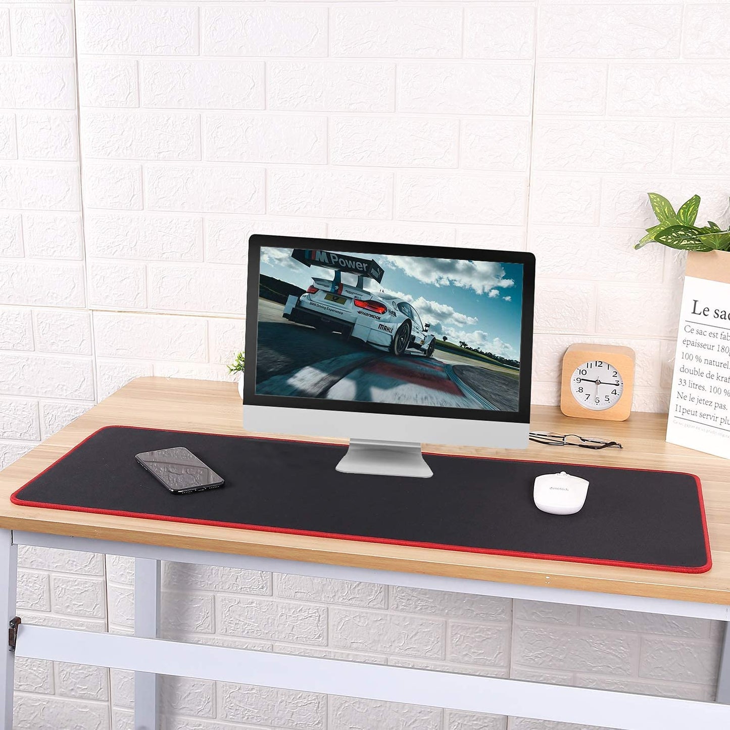 SKY-TOUCH Mouse Pad Large Gaming Desk Pad Extended Mat Non-Slip Desk Pad Rubber Mice Pads Stitched Edges