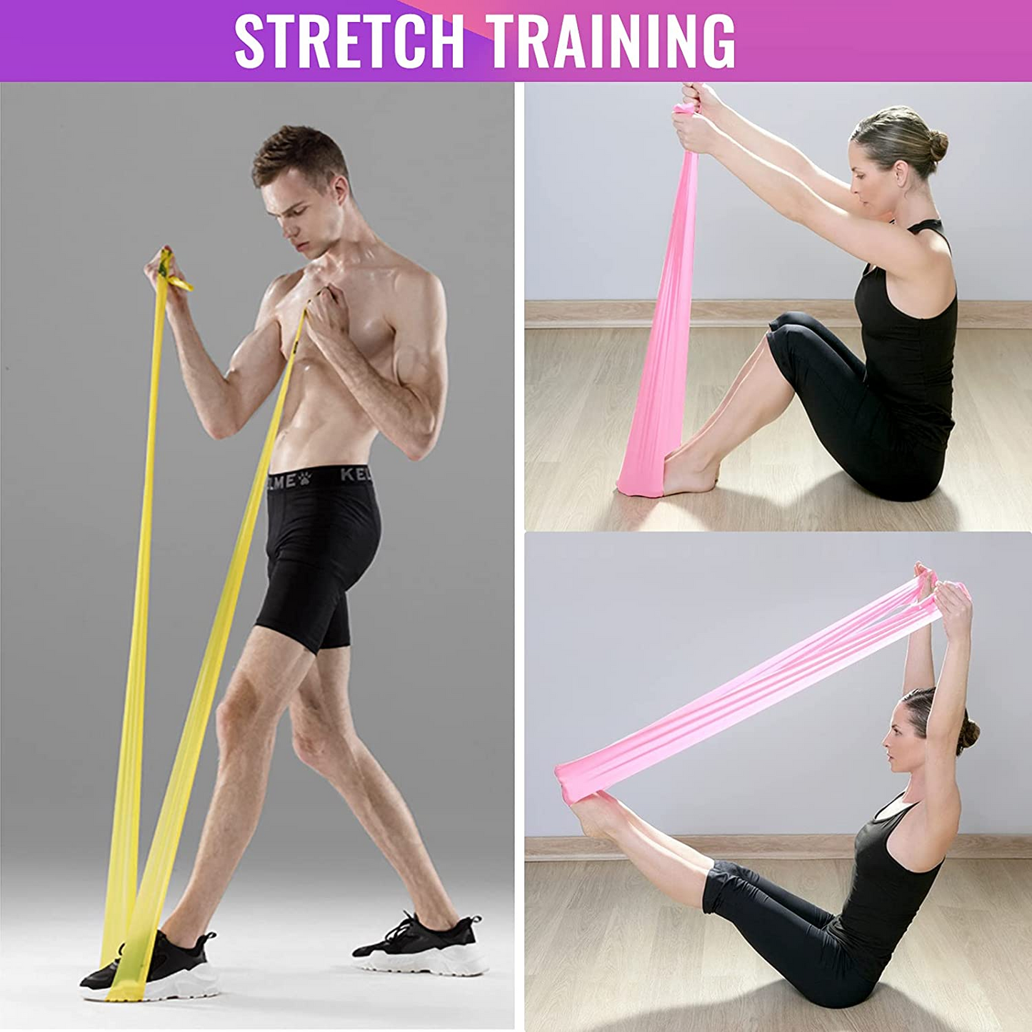 SKY-TOUCH Resistance Bands Fabric,Exercise Bands Non Slip Hip Elastic Bands For Hip, Legs, Butt, Glutes And Thighs Workout, Thick Wide Fitness Loop Circle Resistance Bands