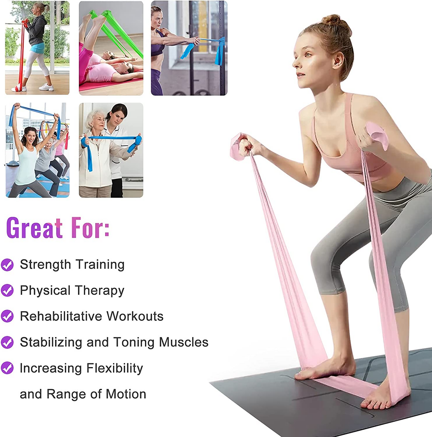 SKY-TOUCH Resistance Bands Fabric,Exercise Bands Non Slip Hip Elastic Bands For Hip, Legs, Butt, Glutes And Thighs Workout, Thick Wide Fitness Loop Circle Resistance Bands