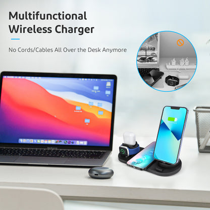 50pcs Wireless Charger Stand,6 in1 Multi-Function Wireless Chargering Station Dock