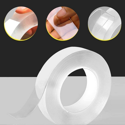 SKY-TOUCH Double Sided Tape Heavy Duty,Multifunctional Waterproof Sticky Tape,Removable Traceless,Mounting Tape Strips Clear Tape for Crafts,Posters,Carpet