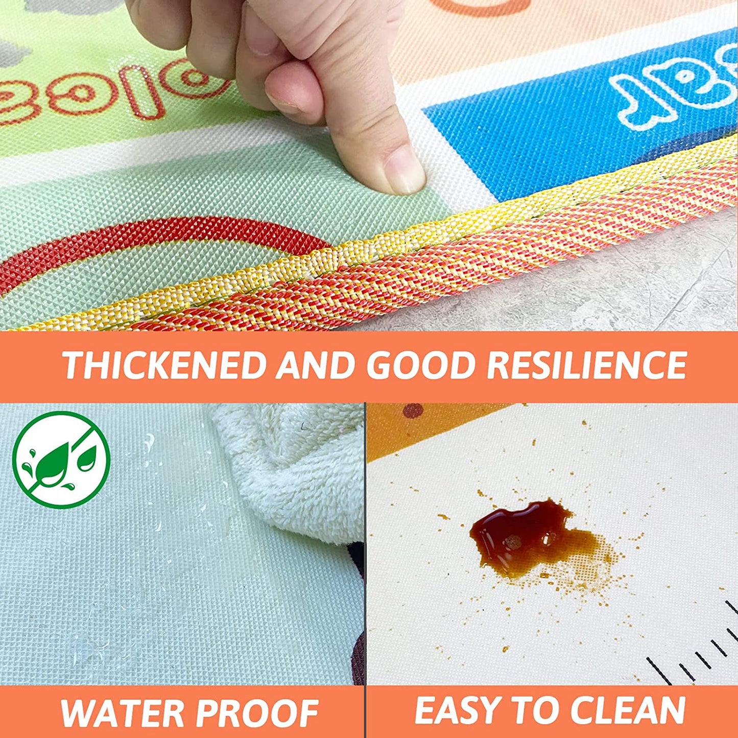SKY-TOUCH Children Play Mat Baby Crawling Mat Double-Sided Waterproof Kids Playing Gym Mats Ideal Gift for Baby Baby Gift 76.8"x71.3"Extra Large (Color : Animal paradise)