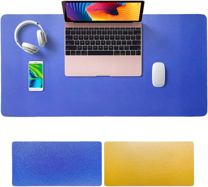 SKY-TOUCH Mouse Pad Large Leather Computer Desk Pad Office Desk Mat Extended Gaming Mouse Pad, Non-Slip Waterproof Dual-Side Use Desk Mat Protector 80cm X 40cm