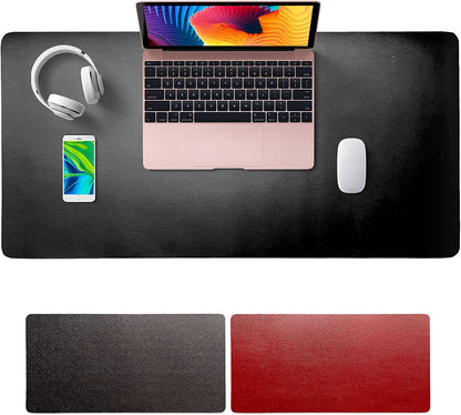 SKY-TOUCH Mouse Pad Large Leather Computer Desk Pad Office Desk Mat Extended Gaming Mouse Pad, Non-Slip Waterproof Dual-Side Use Desk Mat Protector 80cm X 40cm