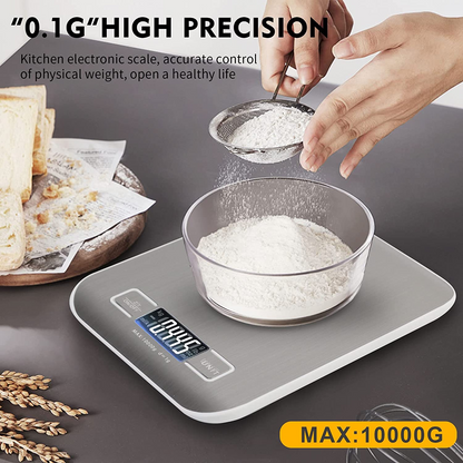 SKY-TOUCH Kitchen Scale, Multifunction Digital Food Scale for Baking, Cooking and Dieting, Kitchen Scale With LCD Display Stainless Steel Platform, Ultra Slim,Tare Function