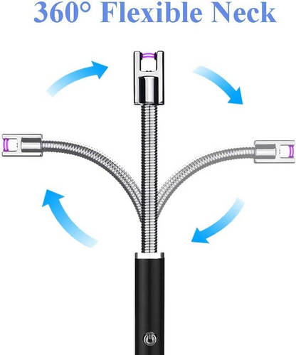 SKY-TOUCH Arc Lighter, Flameless Electronic Lighter with LED Battery Indicator, Rechargeable USB Lighter Wind & Weatherproof Lighter for Kitchen, Barbecue, Candles, Fireworks, Gas Stove