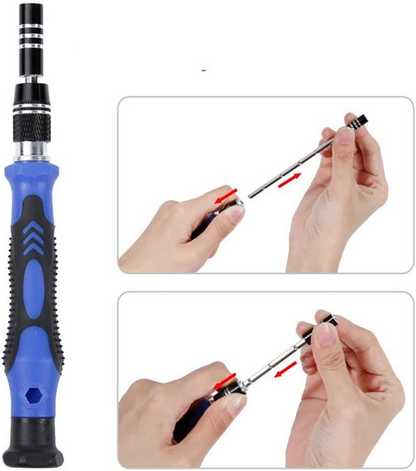 SKY-TOUCH Precision Screwdriver Set, 58 in 1 Magnetic Driver Repair Tool Kits for Phone, PC, Eyeglasses, Watch, Smartphones and Other Electronic Equipment Blue