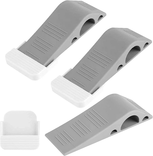 SKY-TOUCH 3 Pcs Heavy Duty Rubber Door Stoppers, Non-Scratching Door Holder, Anti-Skid Durable Rubber Door Wedges for Home Office and School, Works with All Types of Floor